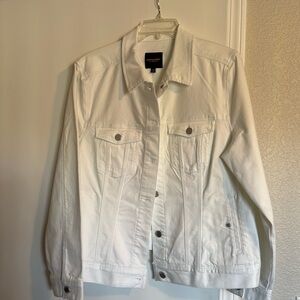 NWOT Liverpool white denim jacket XL
